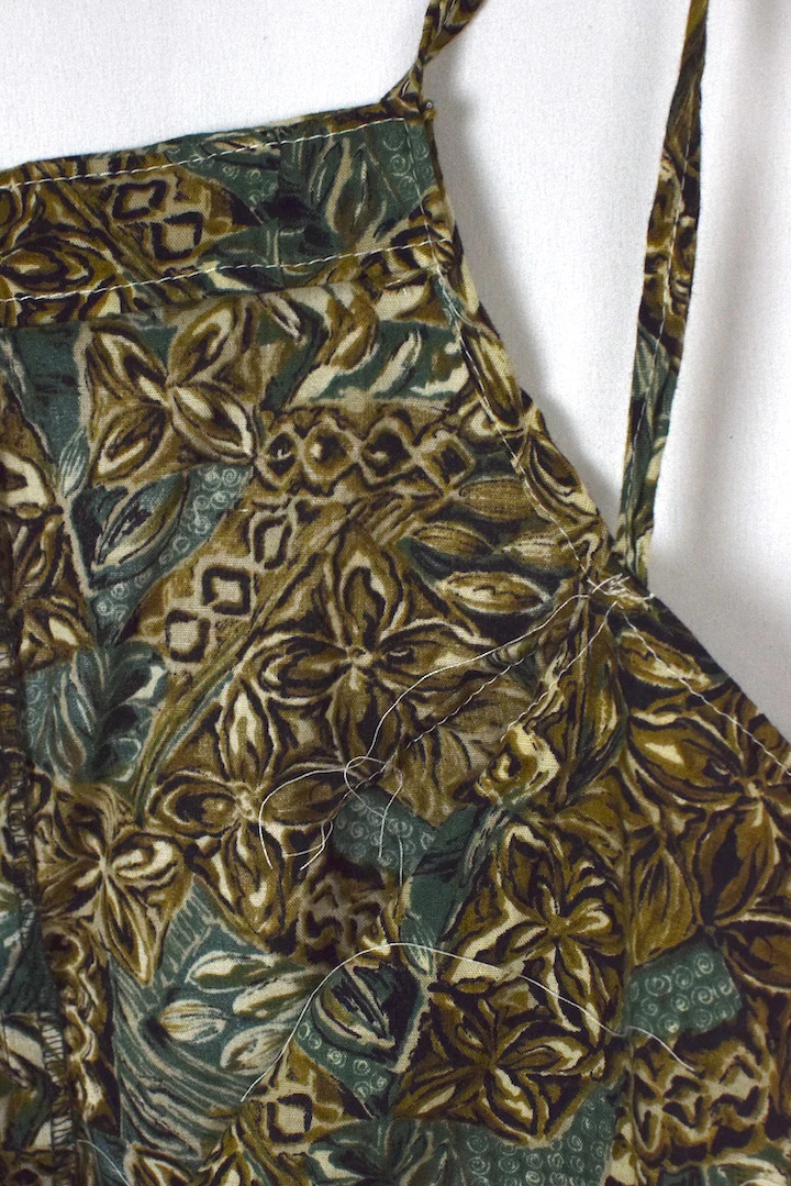 Reworked Abstract Floral Print Tie up Top - Image 4