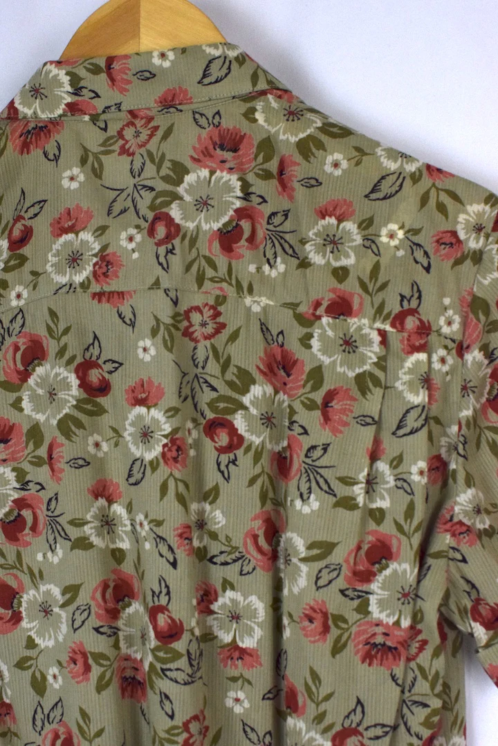 Green Floral Print Shirt - Image 3