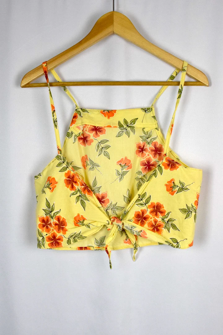 Reworked Yellow Tie Up Top - Image 3