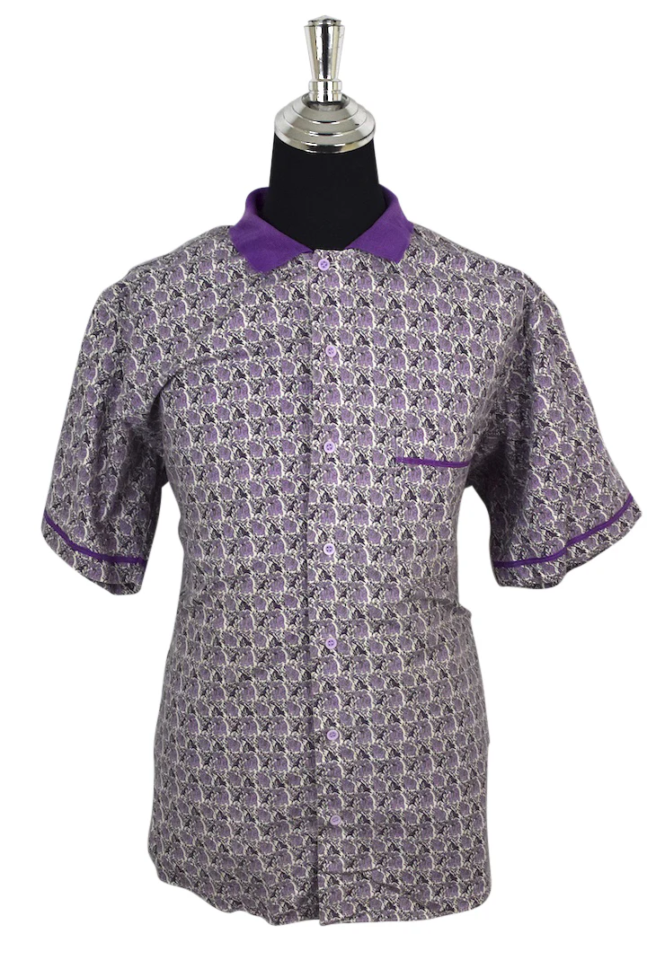 Purple Elephant Print Party Shirt