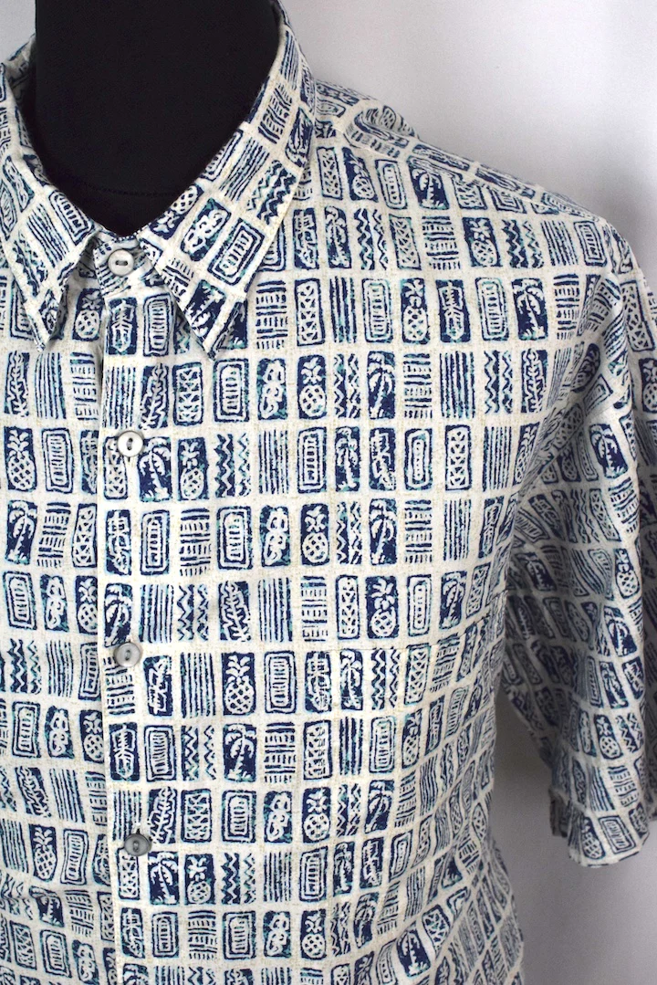 Tori Richard Brand Tile Print Shirt - Image 2