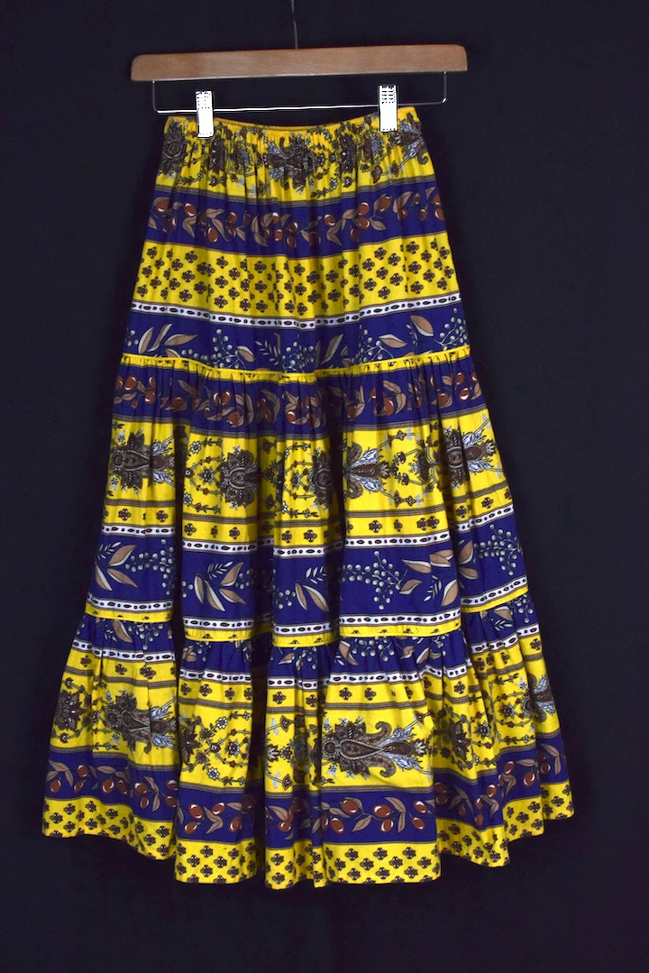 Reworked Leaf Print Skirt