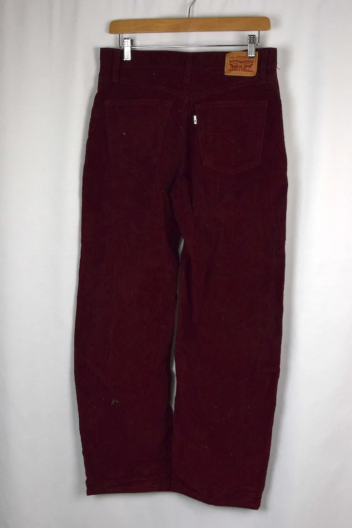 Red Levi Strauss Brand Corduroy Pants - Image 3