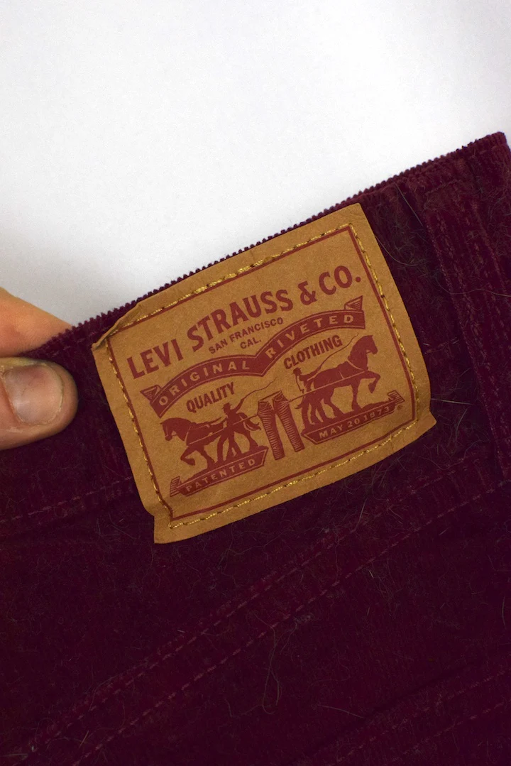 Red Levi Strauss Brand Corduroy Pants - Image 5