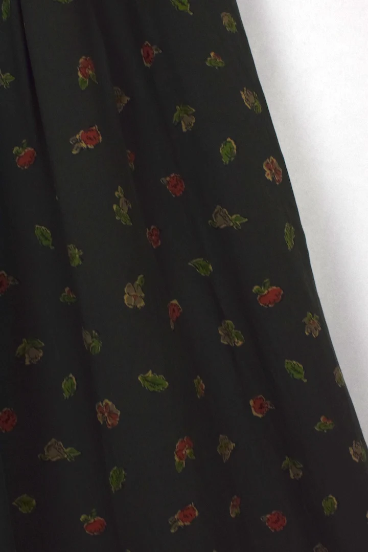 Green Floral Print Skirt - Image 2