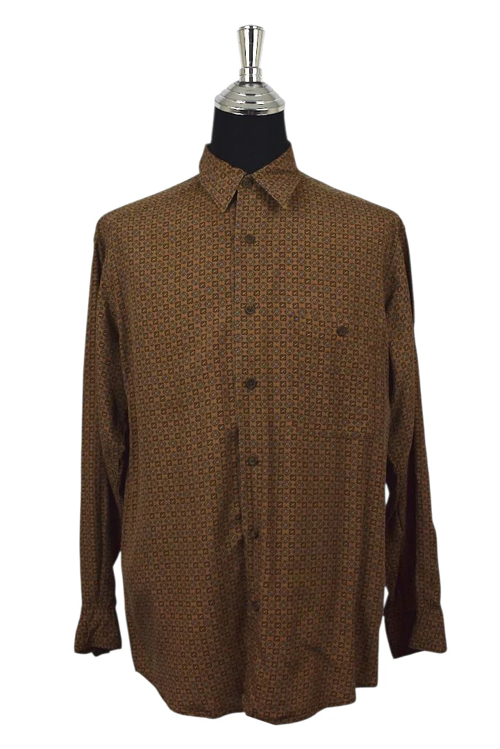 Brown Floral Print Shirt