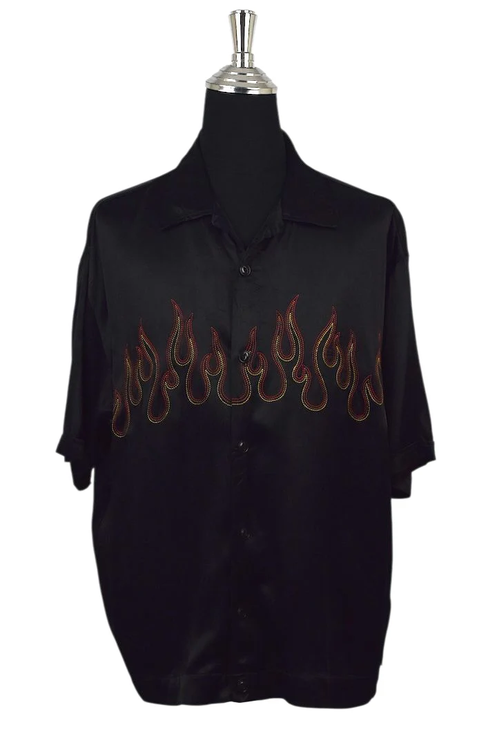 90s Flame Print Shirt