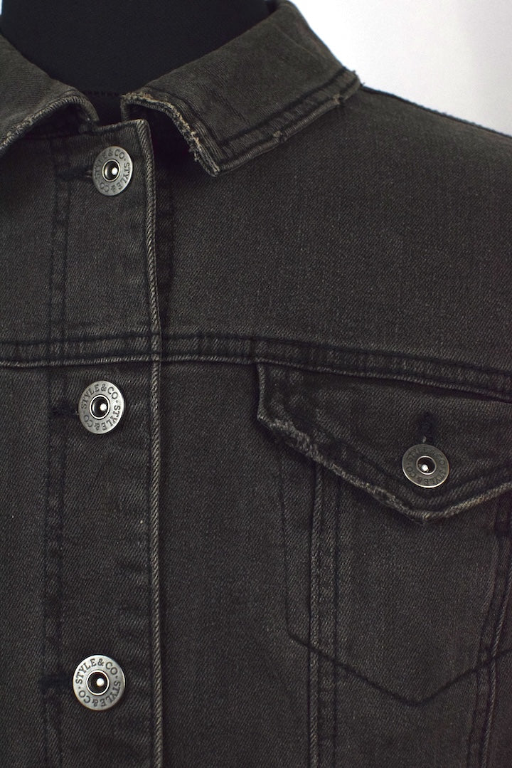 Black Denim Jacket - Image 2