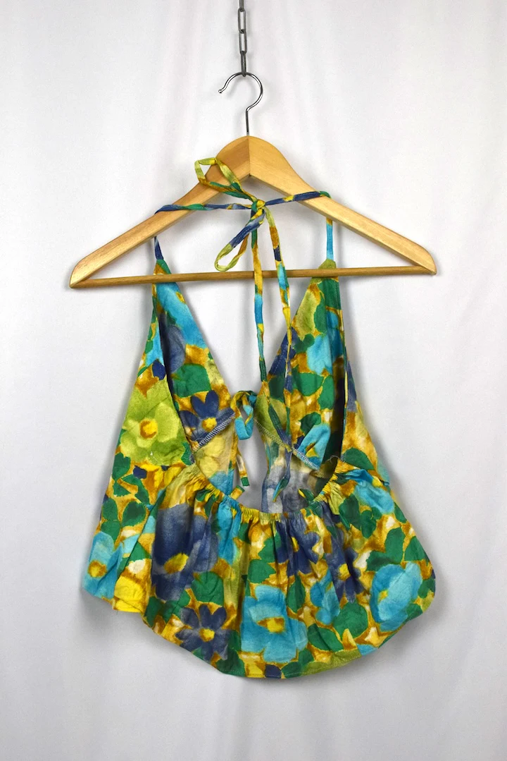 Reworked Floral Print Tie-Up Top - Image 3