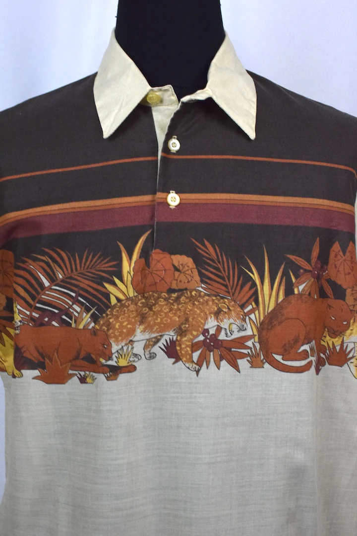 70s/80s Big Cat Polo Shirt - Image 4