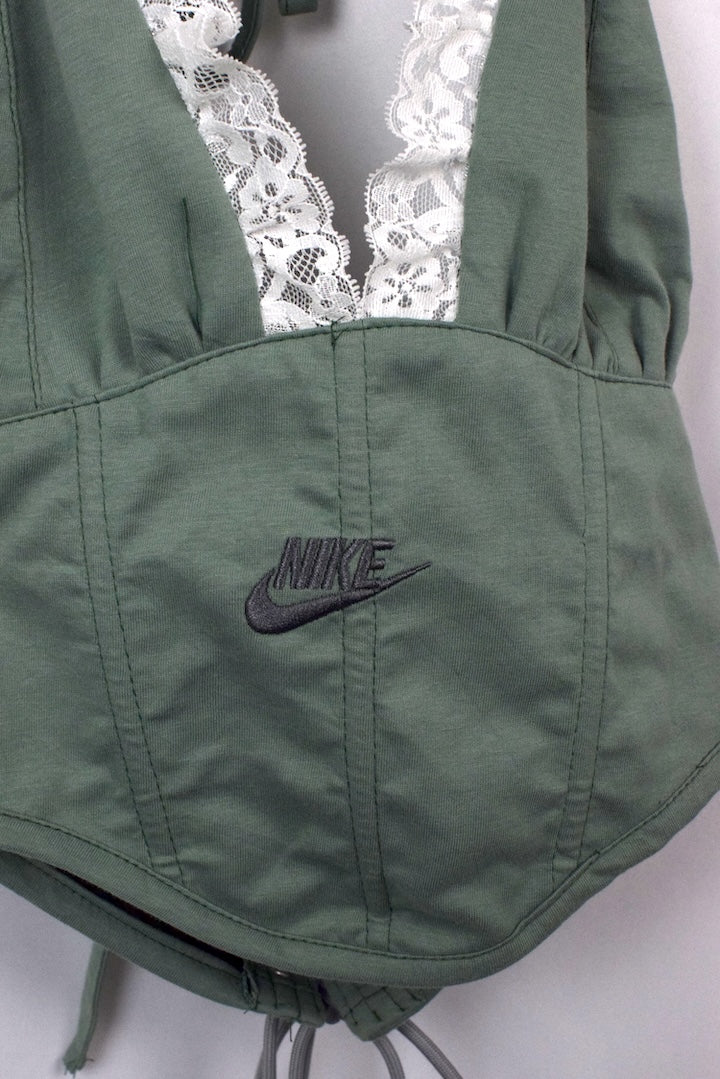 Reworked Nike Brand Tie Up Corset Style Top - Image 2