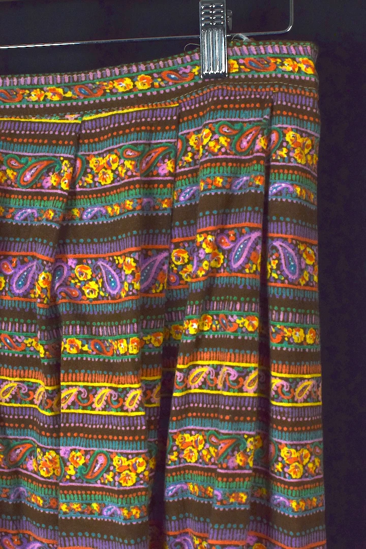 Reworked Colourful Paisley Print Skirt - Image 2