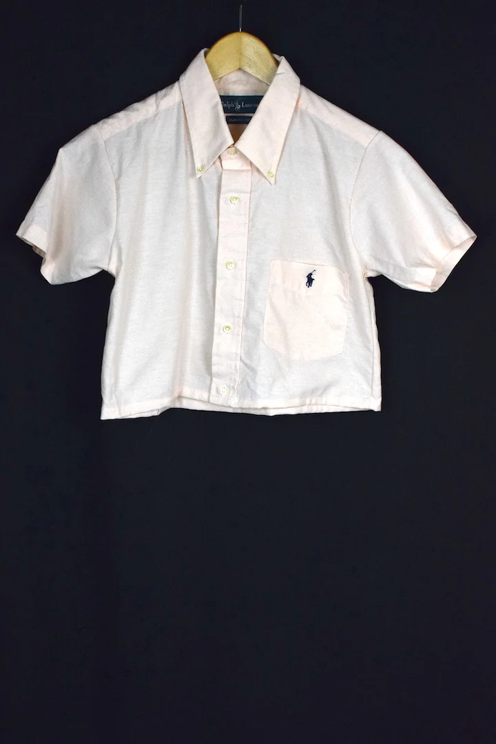 81 Reworked Ralph Lauren Brand Crop Top