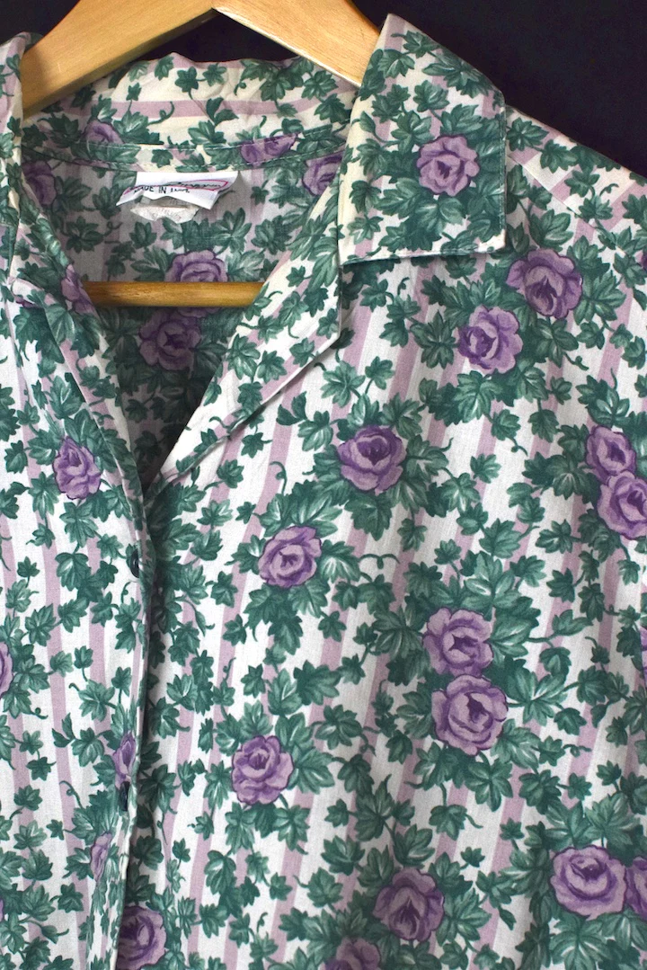 80s/90s Floral Print Blouse - Image 2
