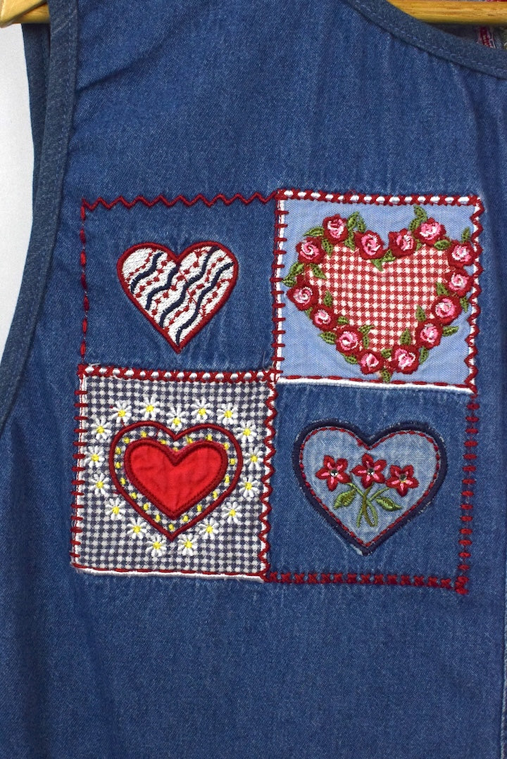 Reworked Lovehearts Denim Baby Doll Top - Image 2