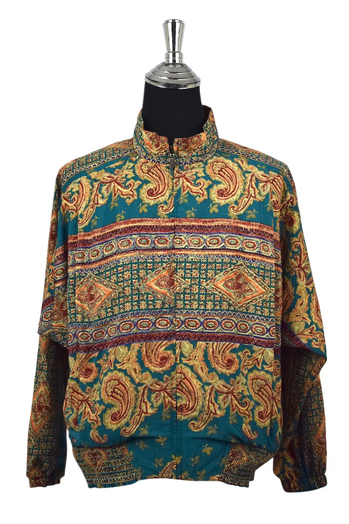 Abstract Paisley Print Spray Jacket