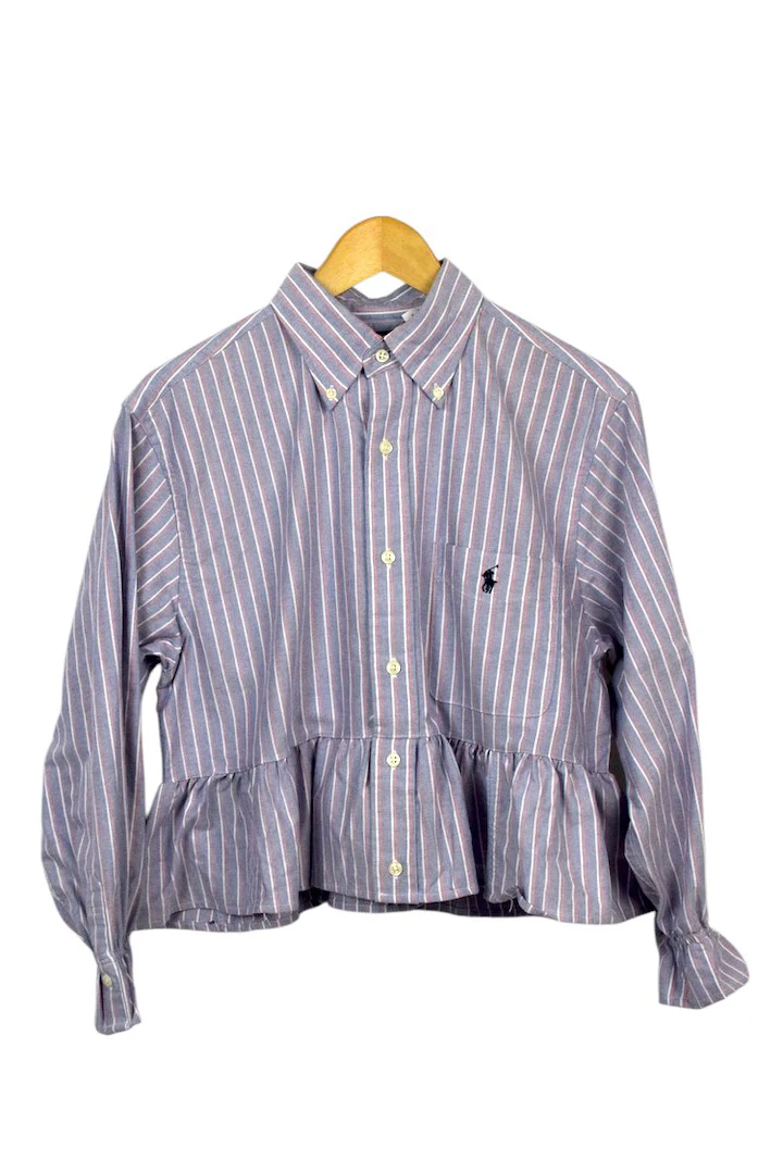 Reworked Cropped Ralph Lauren Brand Top