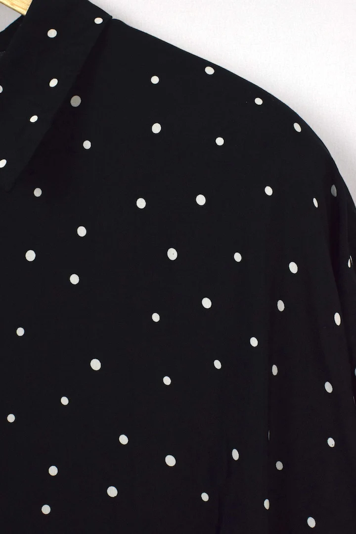 80s/90s Polka Dot Print Blouse - Image 2