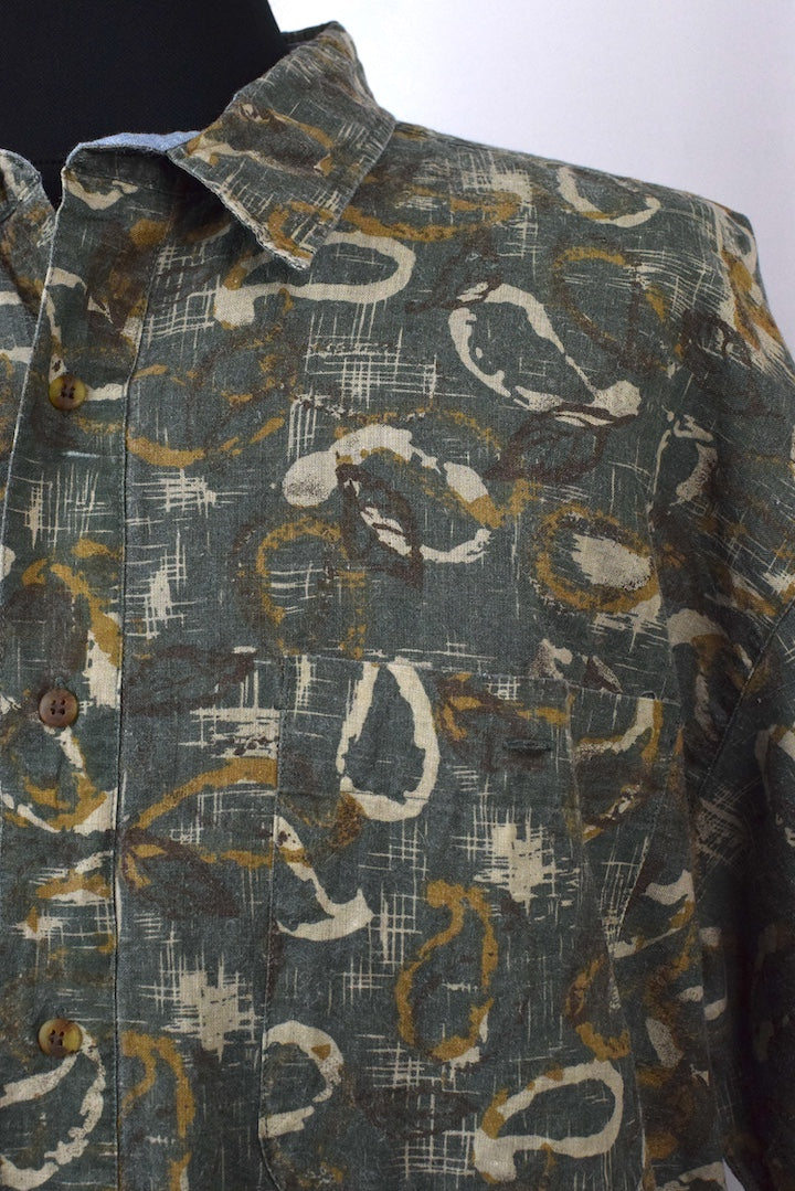 Abstract Camouflage Print Shirt - Image 2