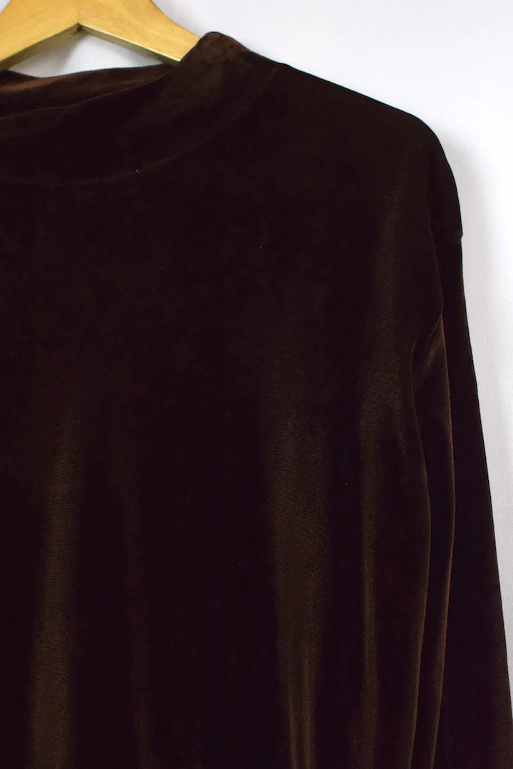 Brown Velvet Top - Image 2