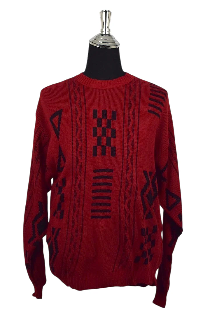 80s/90s Red Knitted Jumper